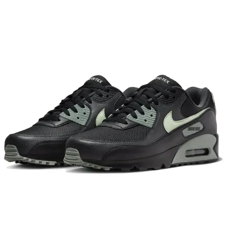 Nike Air Max 90 Fabric Suede Leather Comfortable, Versatile, Non Slip, Low Cut Life Casual Shoes for Men Women, Black