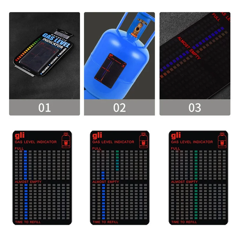 ปฏิบัติโพรเพนถังน้ํามันเชื้อเพลิงตัวบ่งชี้ระดับ Magnetic Gauge Caravan ขวดอุณหภูมิวัด Stick