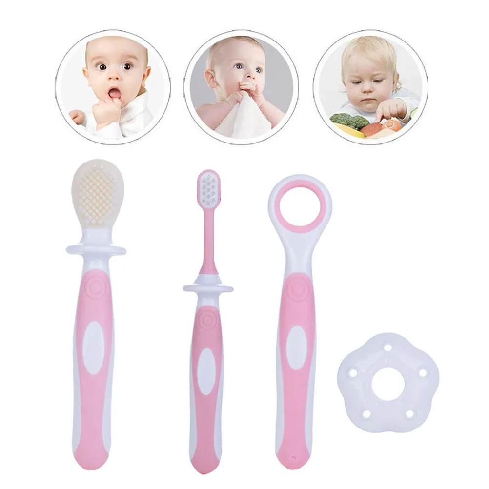 

Baby Toothbrush for Newborns Soft Dual-Sided Brushing Head 3-Stage Design Removes Milk Residue Ergonomic Oral Hygiene