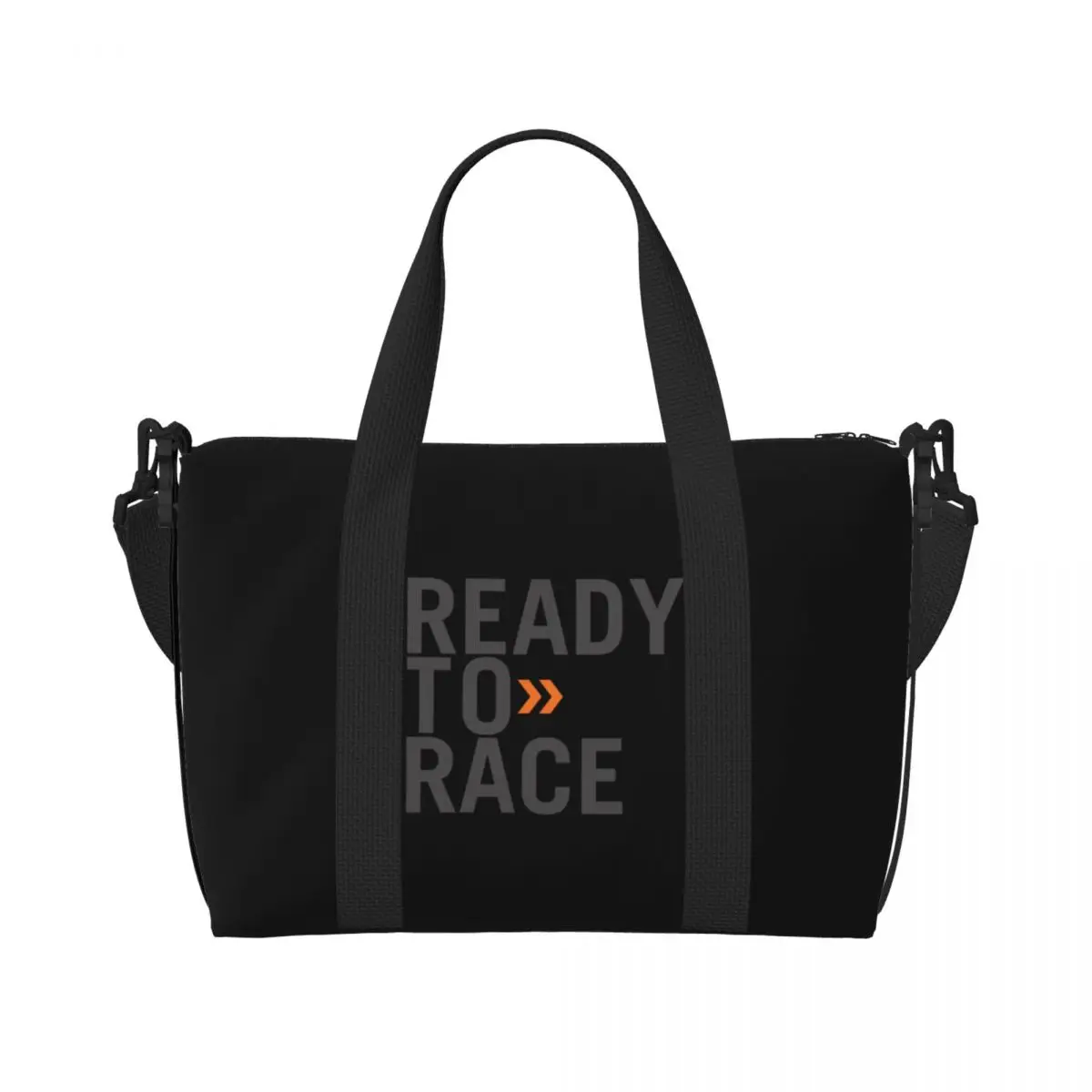 Custom Ready To Race Beach Tote Bag Women Extra Large Gym Carry On Motorcycle Rider Racing Sport Travel Shopping Bags