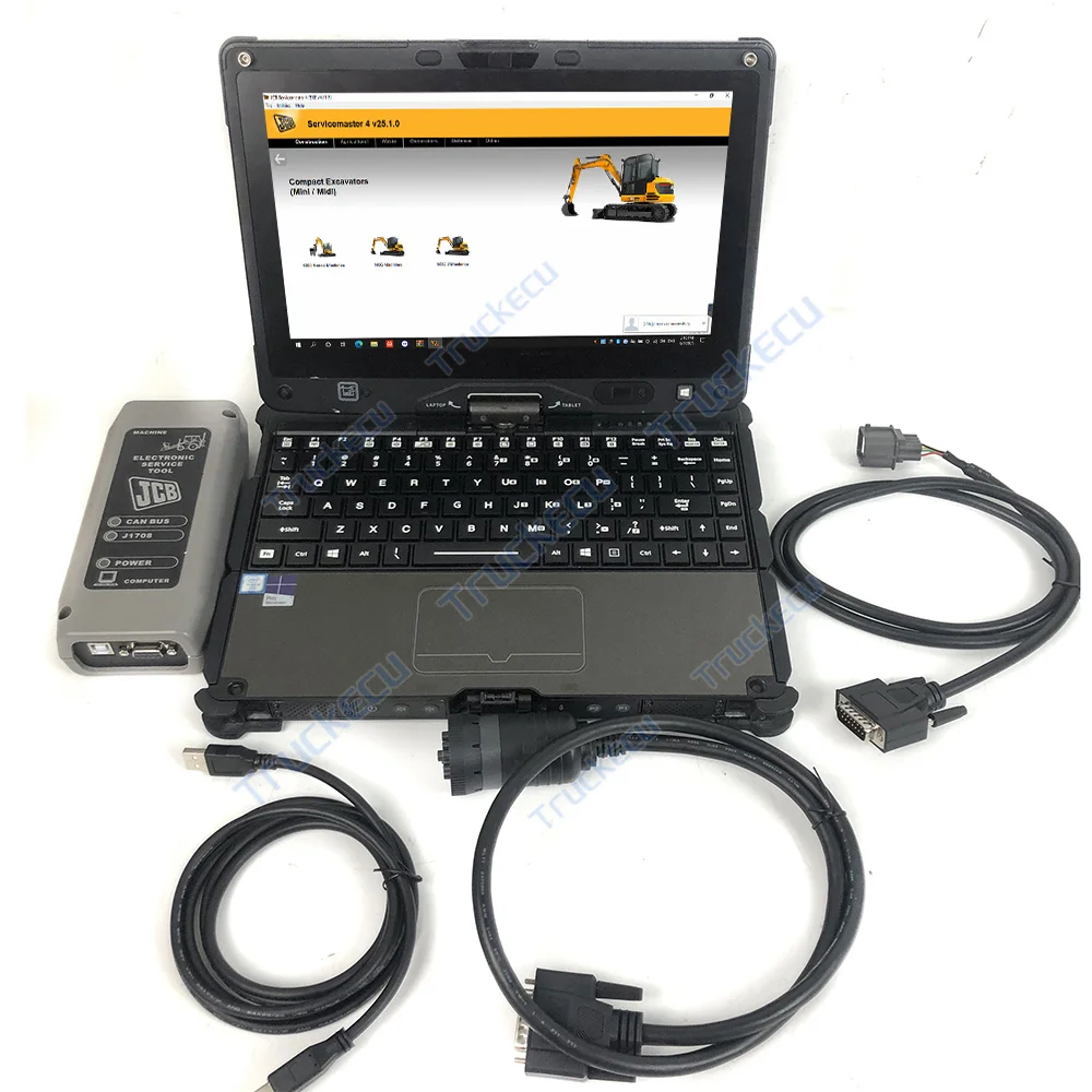 

Getac V100 Laptop for JCB ELECTRONIC SERVICE TOOL Truck Excavator Loader Diagnostic Tool SPP DataLink Adapter DLA ServiceMaste