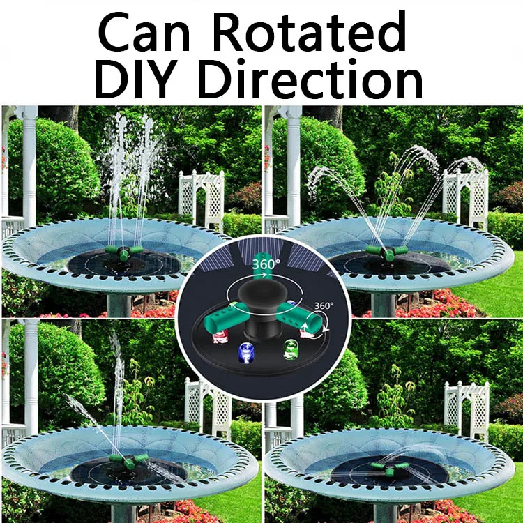 1.4/2.5/3.5/4/6W fontanna solarna obrotowa dysza zasilana energią słoneczną pływająca pompa solarna basen staw baseny fontanna