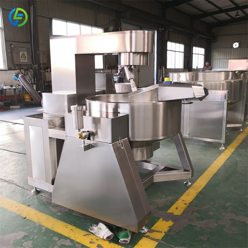 Electric gas heating planetary mixing type sandwich pot hot pepper sauce mixing wokgas planet stirring pot FL Customized