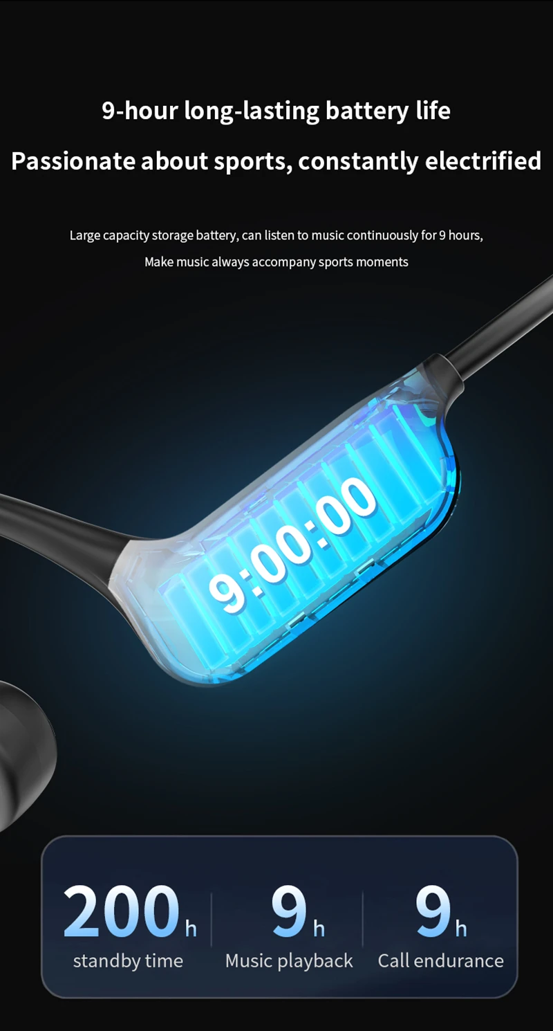 Lenovo Knochenleitungs-Sportkopfhörer IPX8 Wasserdichtigkeit zum Schwimmen, Radfahren, Laufen 8GB Speicher Bluetooth-Kopfhörer – Detail 8