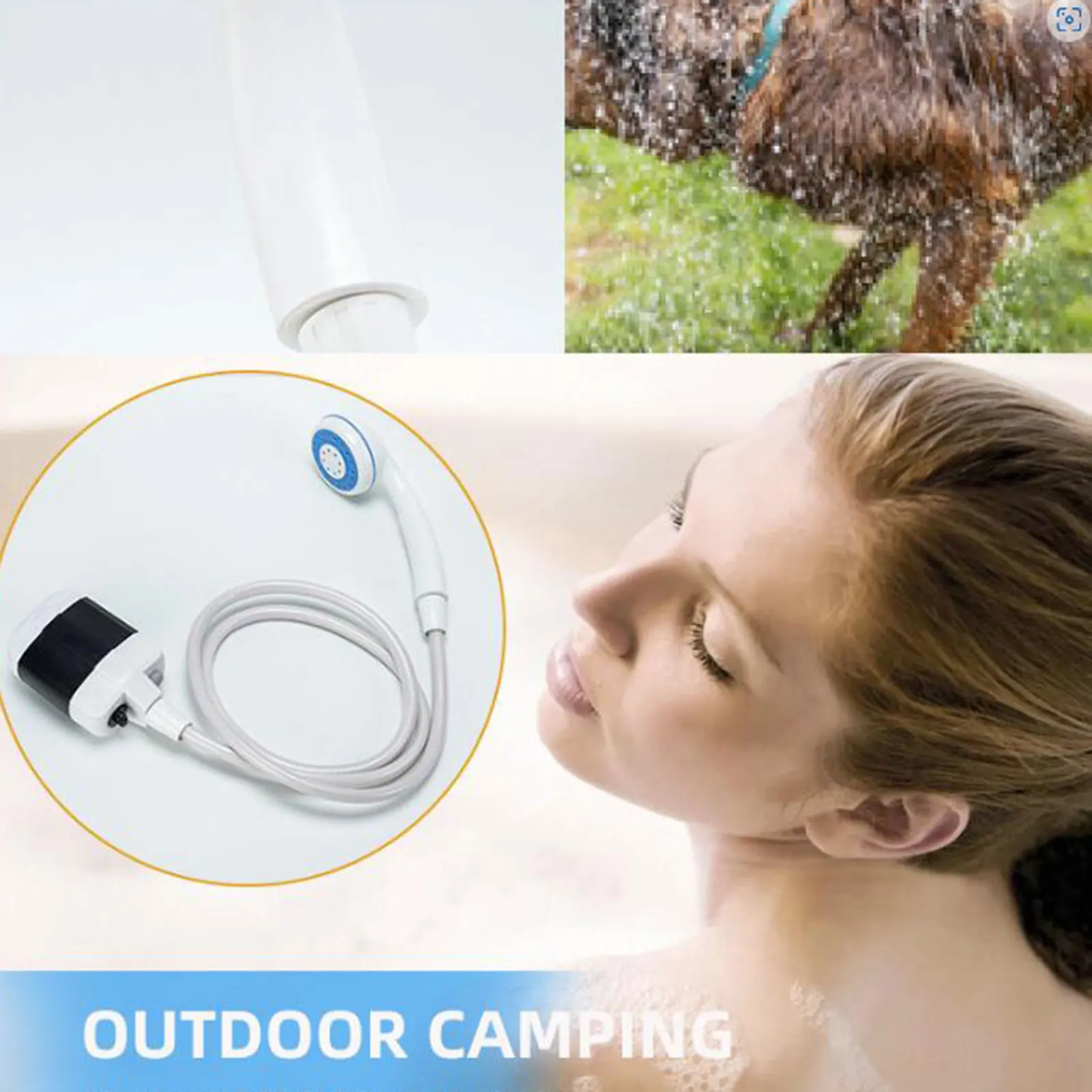 Camping Shower Shower Pump Showerhead Hiking Portable Outdoor Shower Kits Camp Shower for Plant Watering Pet Grooming Car Beach