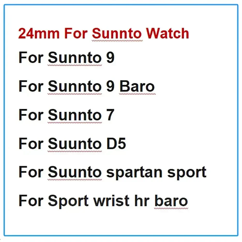 24mm Silicone Watch Strap For Suunto 7 9 Spartan Sport Belt Wristbands Suunto 9 Baro Smart Watchband Replacement Bracelet Correa