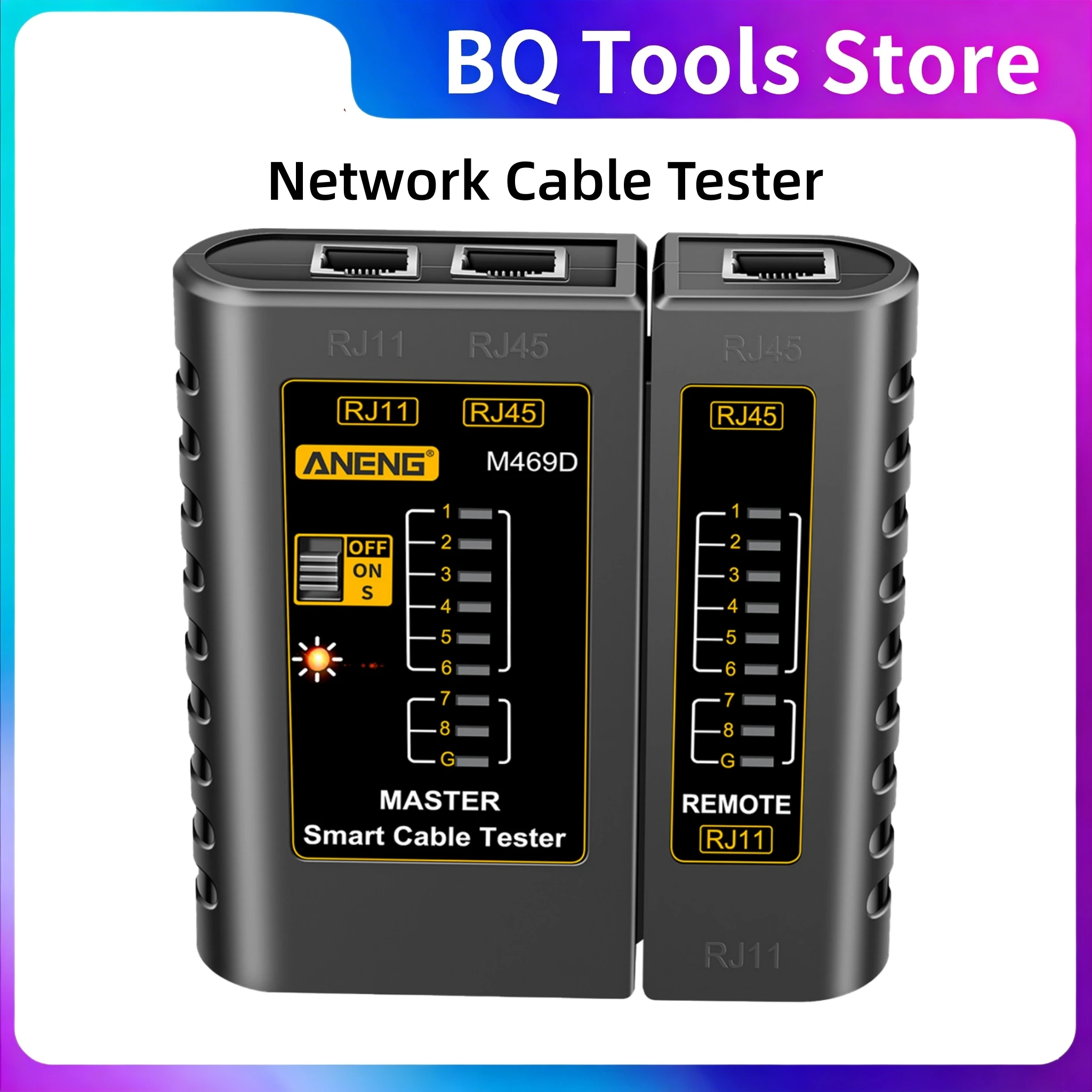 Network Cable Tester Split Structure Network Cable Pairing Instrument Multi Function Network Wire Tracker Line Maintenance Tools