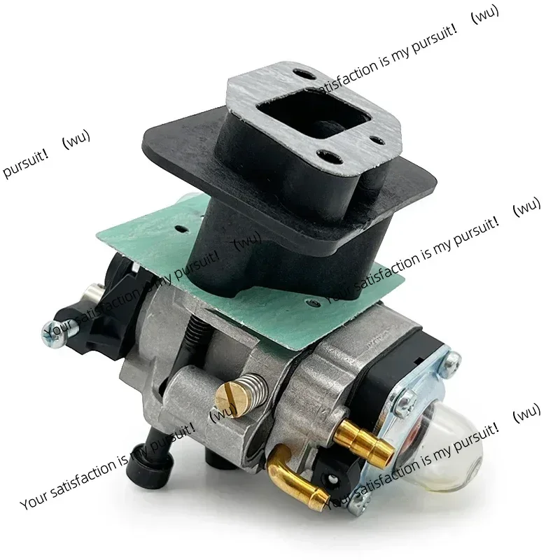 Brush Cutter Accessories Carburetor with Screw and Intake Pipe with Gasket for Grass Cutter Engine 40-5 44-5
