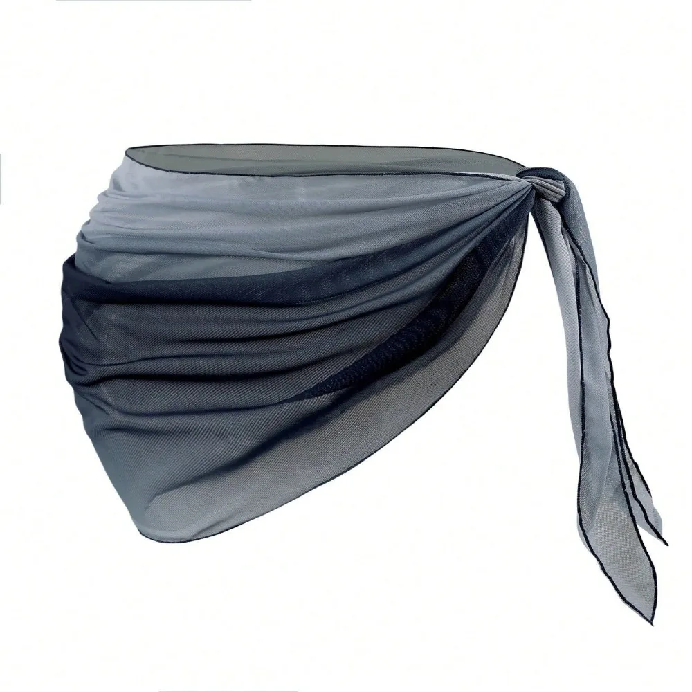 Chiffon Material Beach Dress UPF Protection Sheer Fabric Swimsuit Coverups Short Length Breathable Quick-Dry Swimwear Shawl