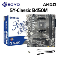 SOYO Motherboard Classic AMD B450M Dual-channel DDR4 Memory AM4 Mainboard M.2 NVME (Supports Ryzen 5500 5600 5600G CPU) Full New