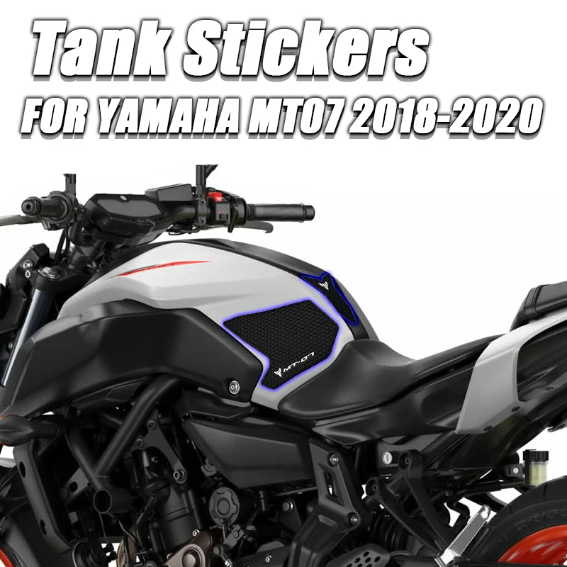 FOR YAMAHA MT07 MT-07 MT 07 2018 2019 2020 Motorcycle Accessories Non-slip Side Fuel Tank Stickers Waterproof Pad Rubber Sticker