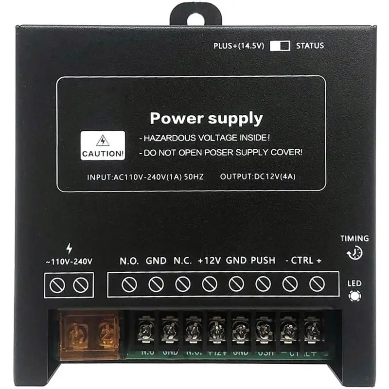 LXYB18B Power Supply Controller For Door Access System Electric Lock Intercom Camera Input 110V-240V AC To Output 12V DC 4A Dura