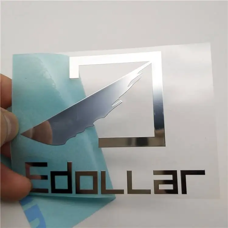 100PCS Customized 3D Logo Transfer Stickers Gold Silver Thin Electroplated Nickel Metal Stickers Label Tape 3M Adhesive