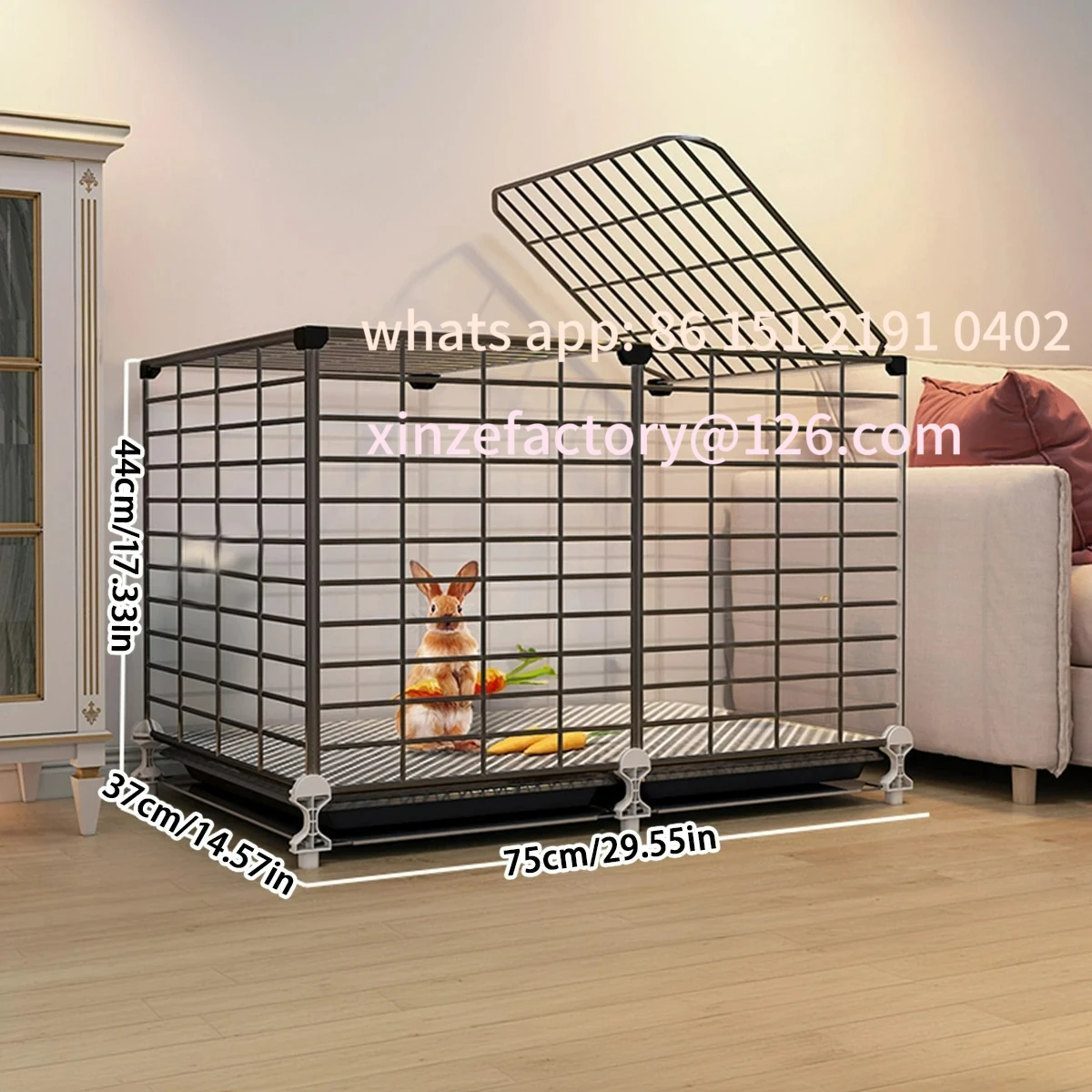 

Customizable Rabbit Cage Double-Layer Household Extra-Large Automatic Feces Cleaning Guinea Pig Dwarf Rabbit Cage Indoor Special