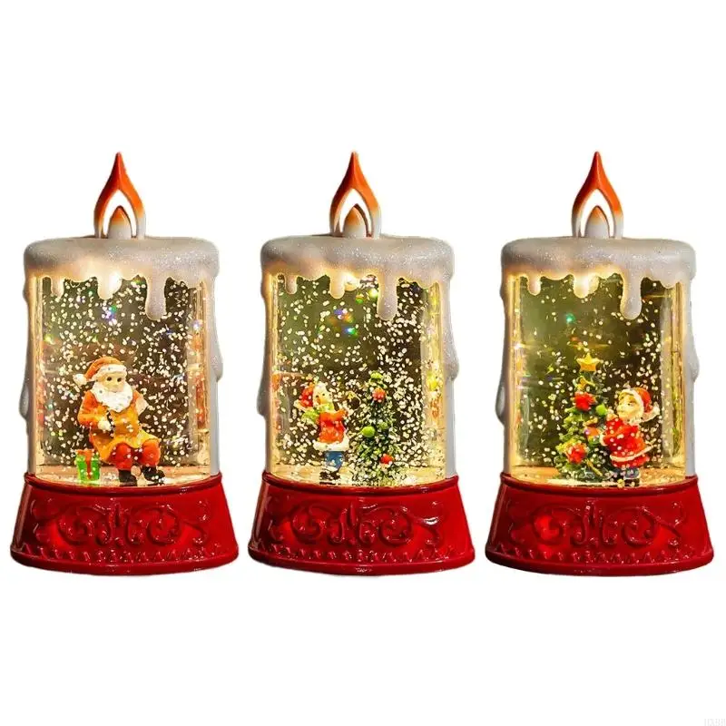 2025 New Swirling Glitter Christmas Lamp Snow LED Table Light For Kids Bedroom