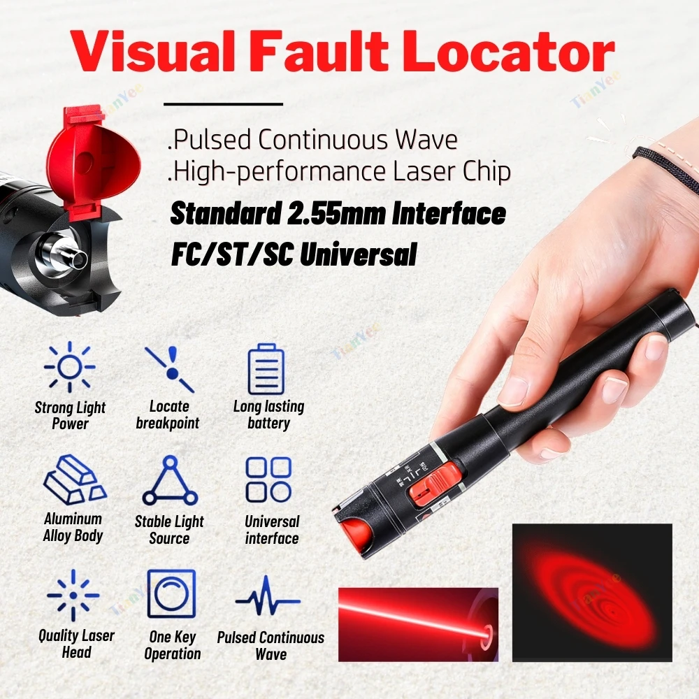 Fiber Optic Tool Kit Fiber Optical Power Meter Mini OPM -70ο½+6dbm VFL 5~60MW Visual Fault Locator Fiber Optic Tester