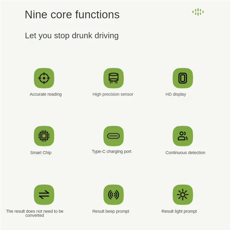 MLGB-Breath Alkoholtester, wiederaufladbarer Alkoholtester, Alkoholtestwerkzeuge mit LCD-Display
