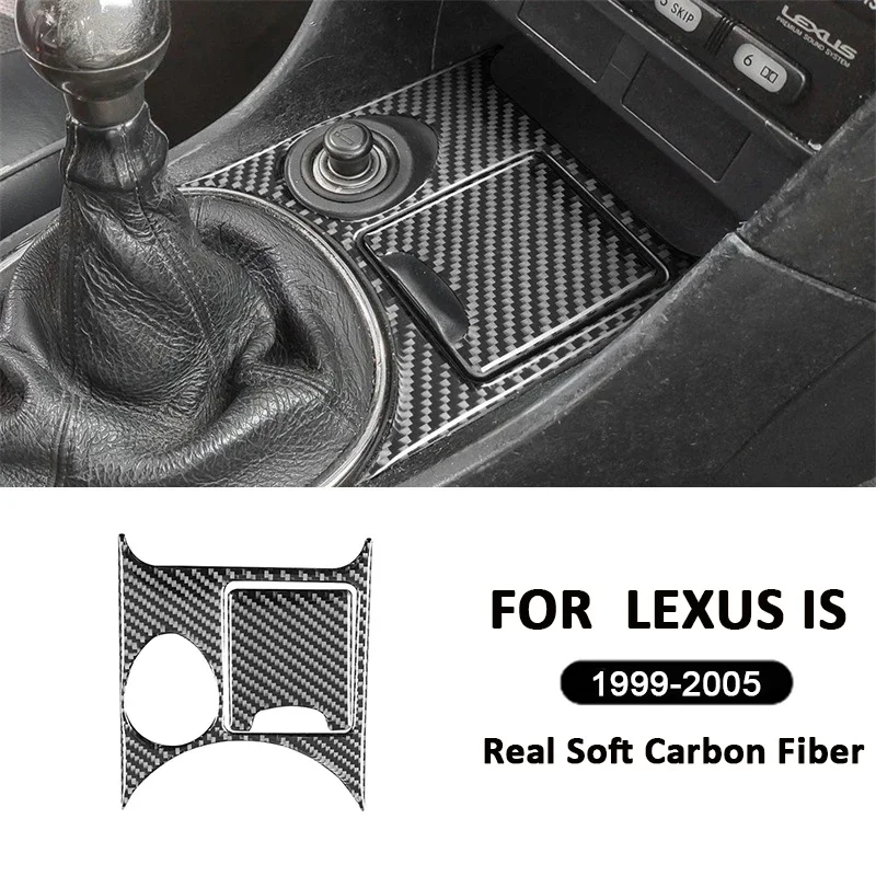 

Для Lexus IS 1999-2005 автомобильные детали из углеродного волокна, центральная консоль, пепельница, панель пепельницы, декоративная крышка, внутренние наклейки