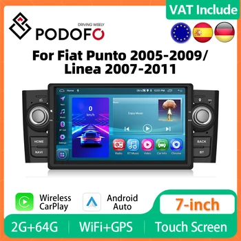 2016 CarPlay Android Radio For Fiat Punto 2005-2009 Linea 2007-2011 Car Multimedia Player 2din Head Unit GPS Stereo Radio