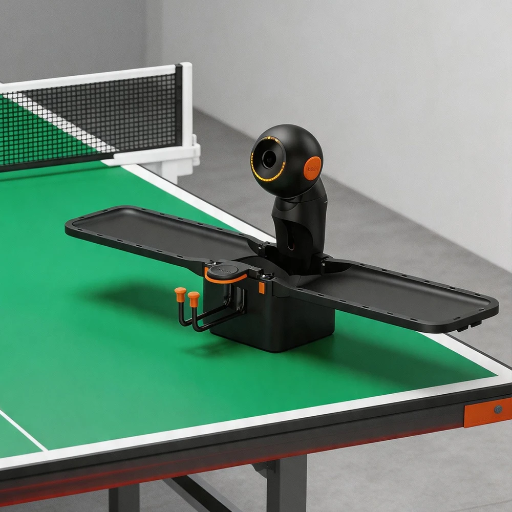 Table Tennis Robot Ball Machine With Automatic Ball Collection System App Control And Programmable Drills