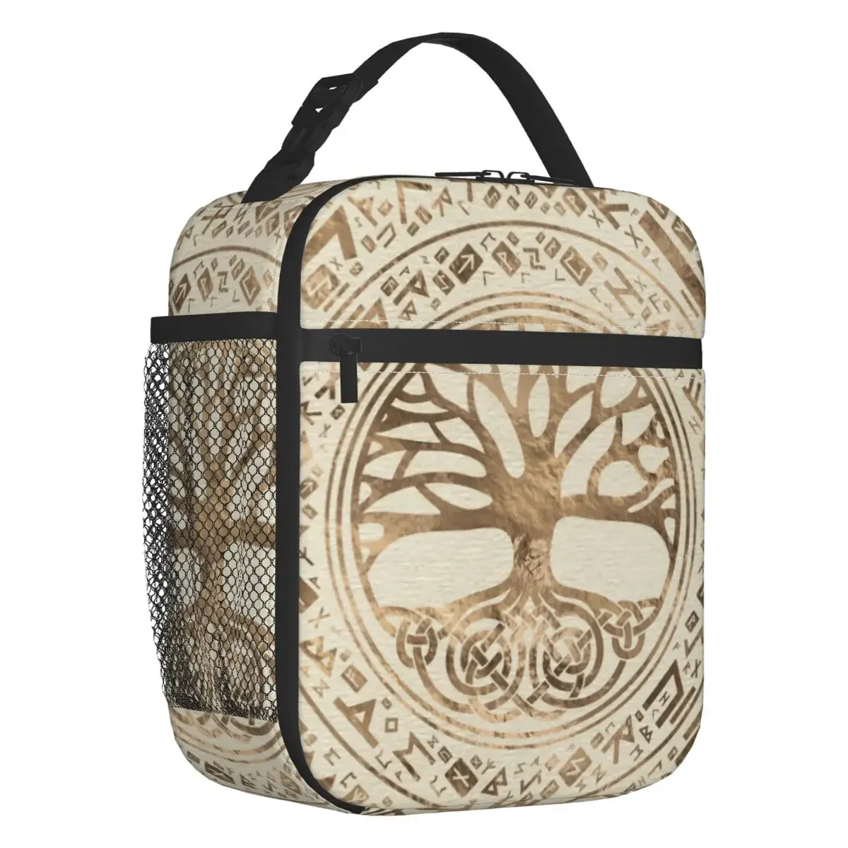 

Tree Of Life Yggdrasil Runic Pattern Insulated Lunch Bags Work School Vikings Waterproof Thermal Cooler Bento Box Women Children