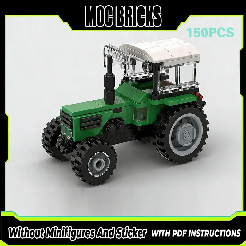 

City Car Model MOC Building Bricks Agricultural Wheel Tractor Modular Technology Gifts Holiday Assemble Children Toys Suit