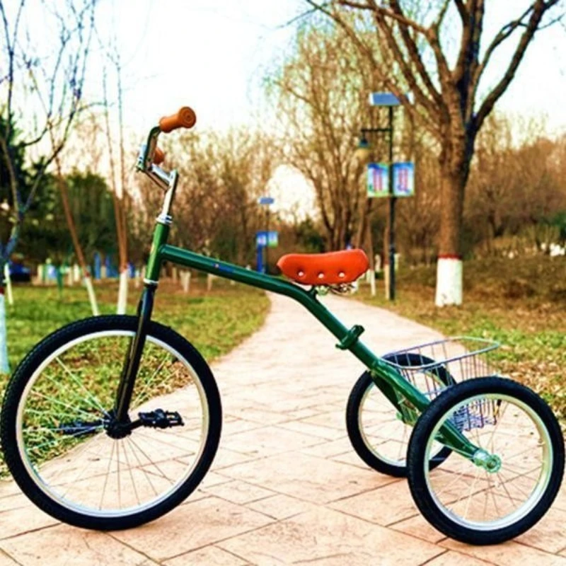 

Adult leisure outdoor folding self-propelled tricycle retro light walking shopping cart