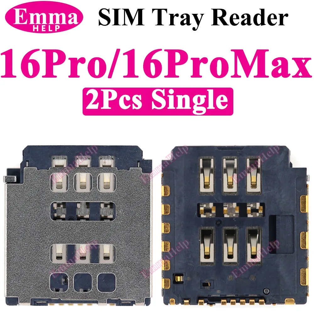 2 шт. с одним устройством чтения SIM-карт для iPhone 11 15 13 Pro Max 16 14 Plus 12 Mini XR XS, слот для SIM-карты, внутренний адаптер, гибкий кабель