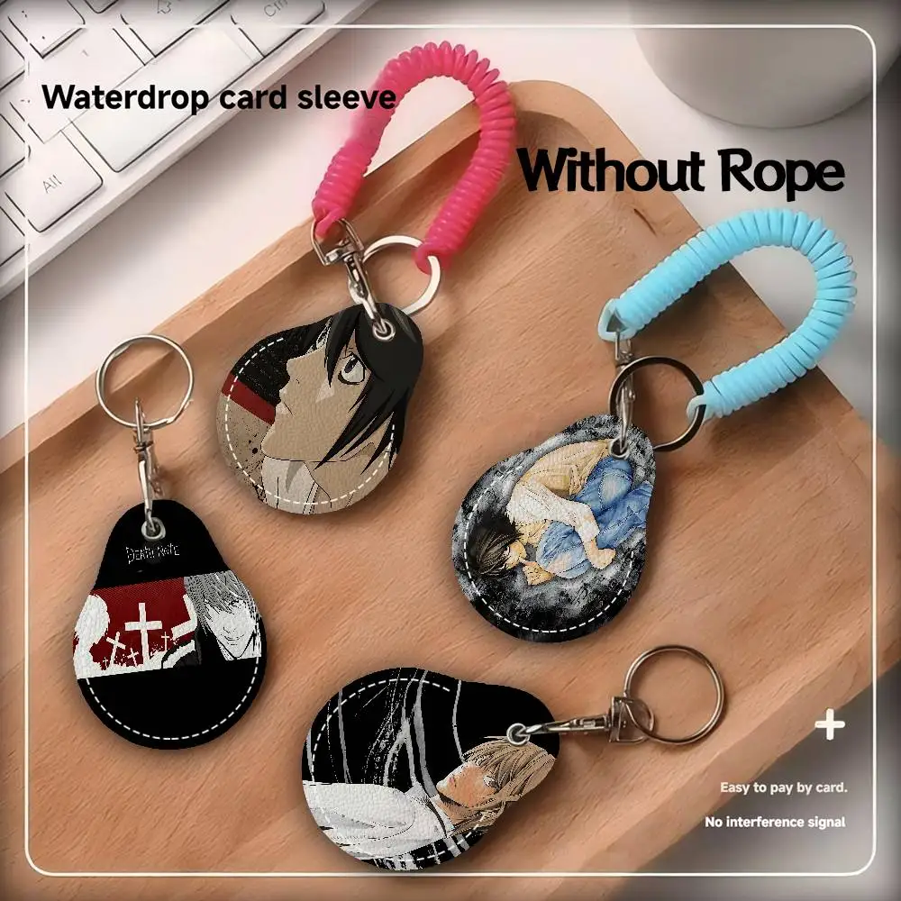 ANIME Death Note Mini Water Drop Shape Community Access Card Holder Elevator Card Sensor Drop Card Protector Keychain