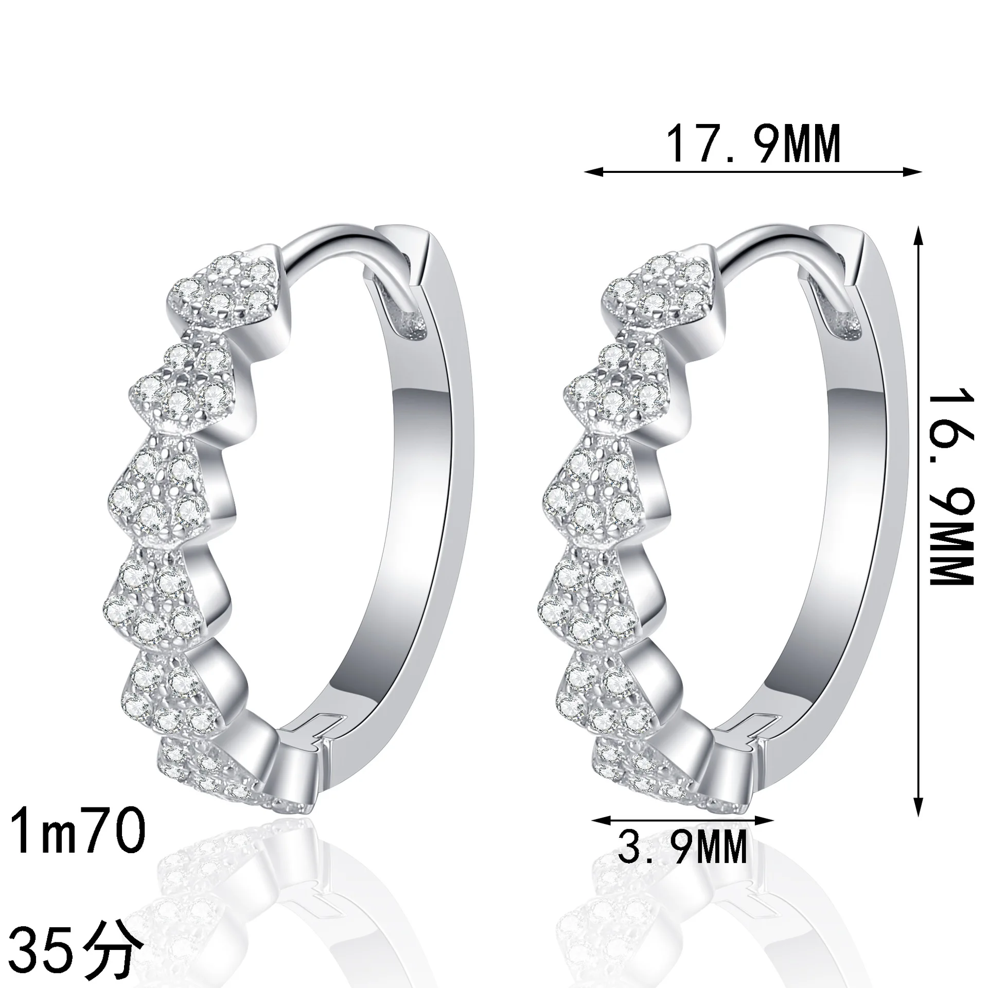 Exquisite Platinum PT950 Fashion All-morganite Earrings for Daily Wear Stylish, Trendy Diamond-studded Ear Clips, Holiday Gift