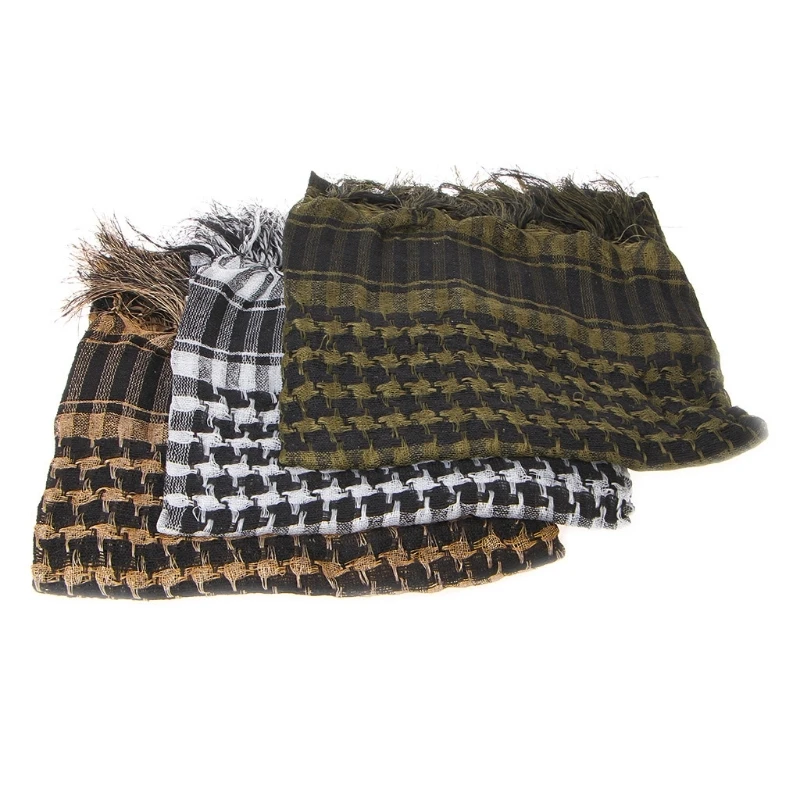 652F Sciarpa Keffiyeh araba da caccia Scialle da ciclismo per avvolgere testa Camo