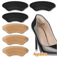 4Pairs Heel Pads for Too Big Shoes Self-Adhesive Heel Protectors Heel Inserts Prevent  Slip and Rubbing Half-size Insoles