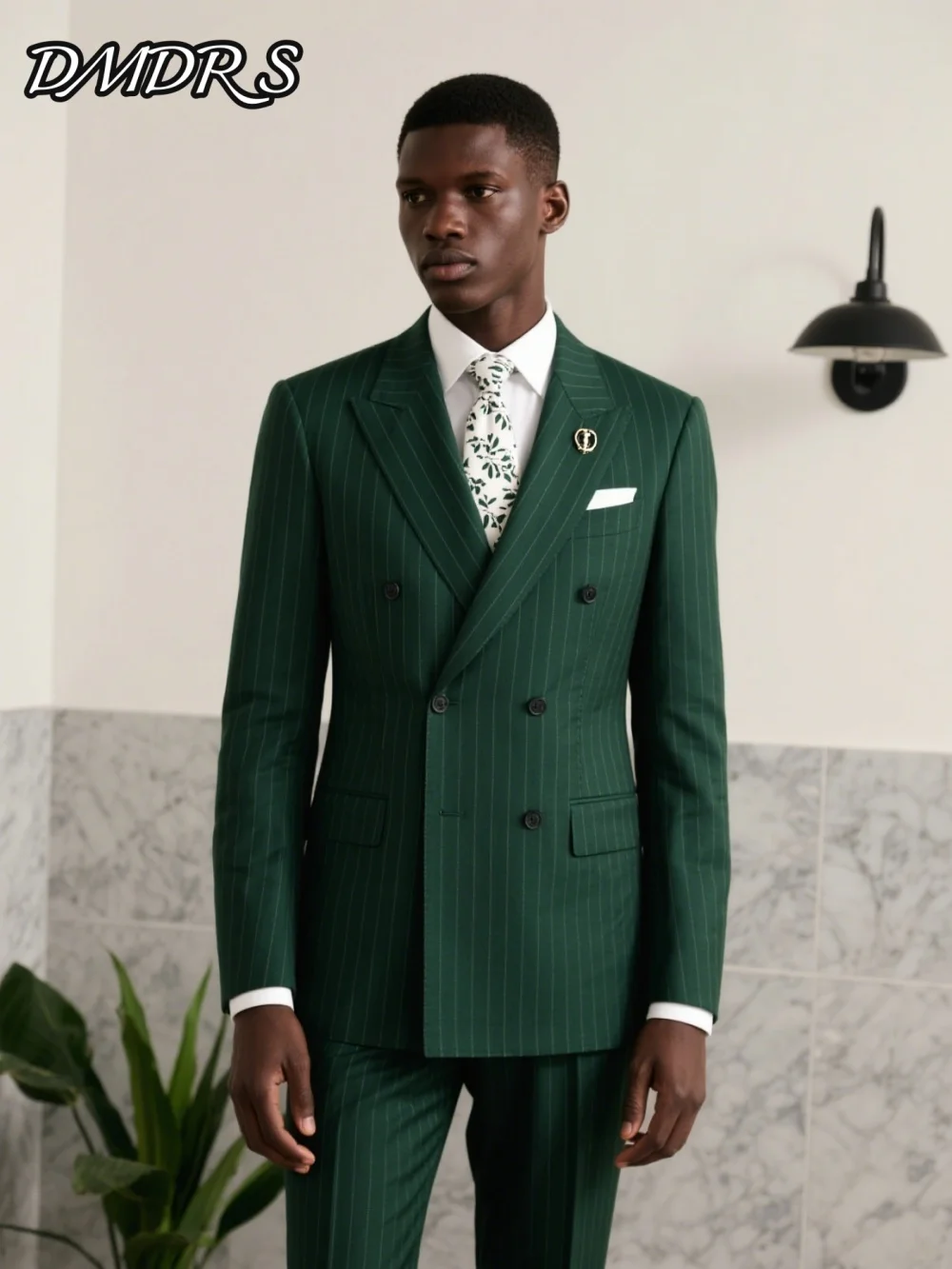 

Elegant Double-Breasted Men's Suit For Wedding & Business Classic Groom Suit Set Fashionable Men's Jacket Pants Customized