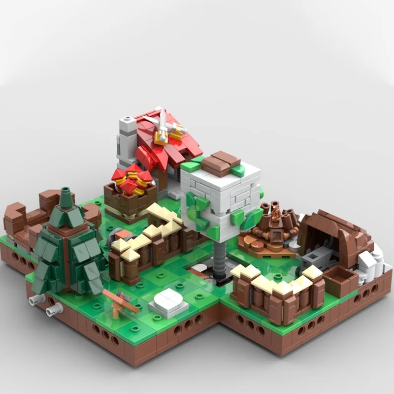 947PCS MOC Fantasy Game Diorama Model Ornament Decorative Detailed Showcase Buildable Design Brick Display Collection Toy Gift