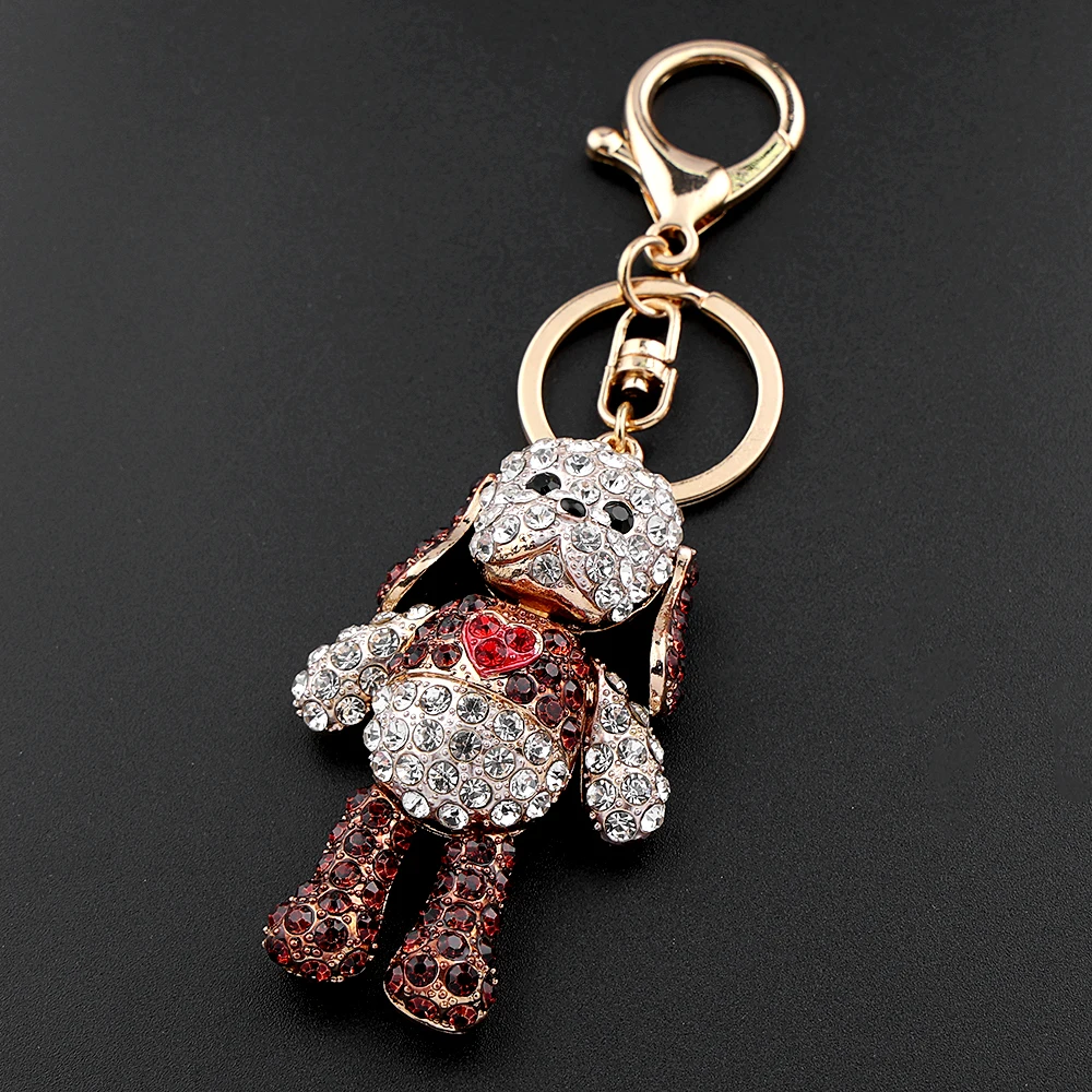 Niedlicher Hasen-Schlüsselanhänger für Damen und Herren, voller Glitzer, Strass, schöne Handtaschen-Dekoration, Tier-Schlüsselanhänger, Schmuck, Geschenke – Detail 7