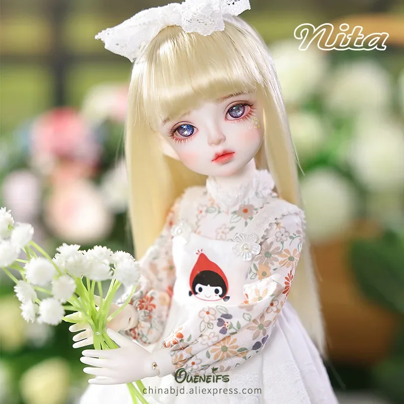 

BJD Doll 1/6 Nita with Muu Body Green Pastoral Style Cuddly Knuckle DZ Art Toys Surprise Gift for Children ShugaFairy BJD