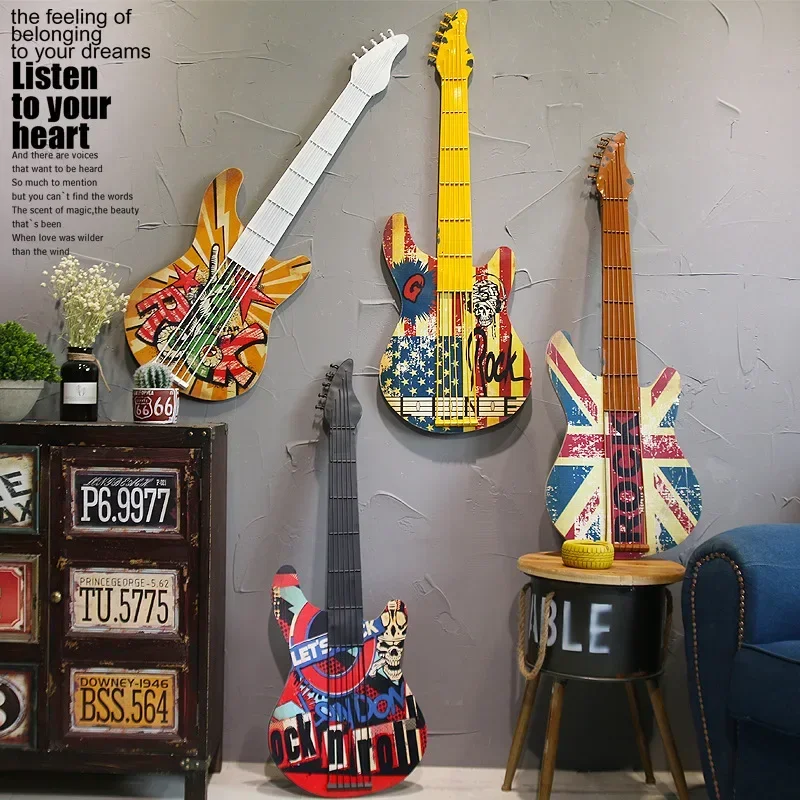 Guitar wall decorations, home decorations, café wall decorations, bar wall hangings