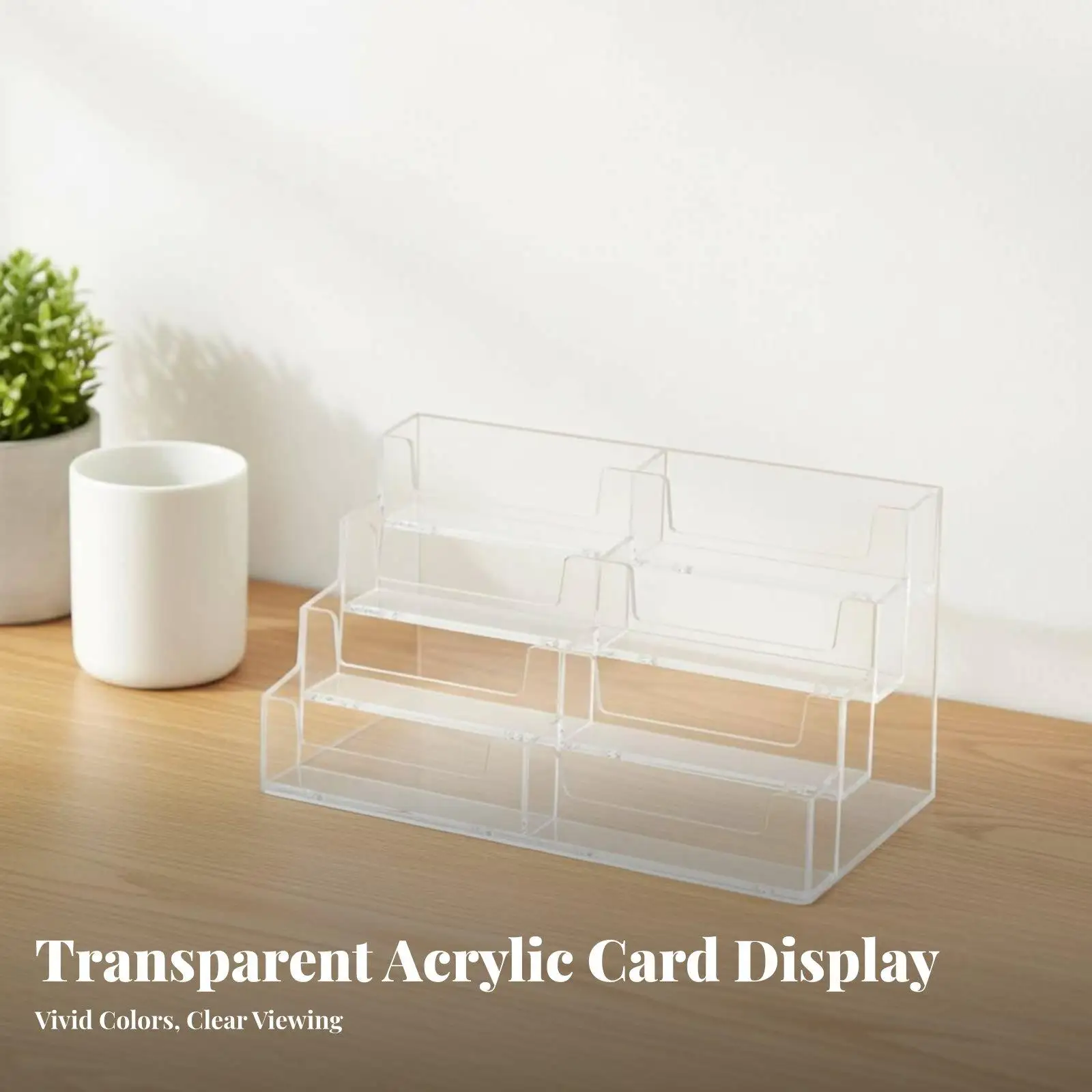 Acrylic Card Display Stand Space Saving Trading Card Storage Box Easy Access Desktop Postcard Display for Collectors, Game Room view 4