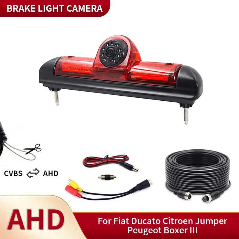 AHD HD CCD Wide Angle Waterproof Night Vision Car Brake Light Reverse Camera For Fiat Ducato Citroen Jumper Peugeot Boxer III