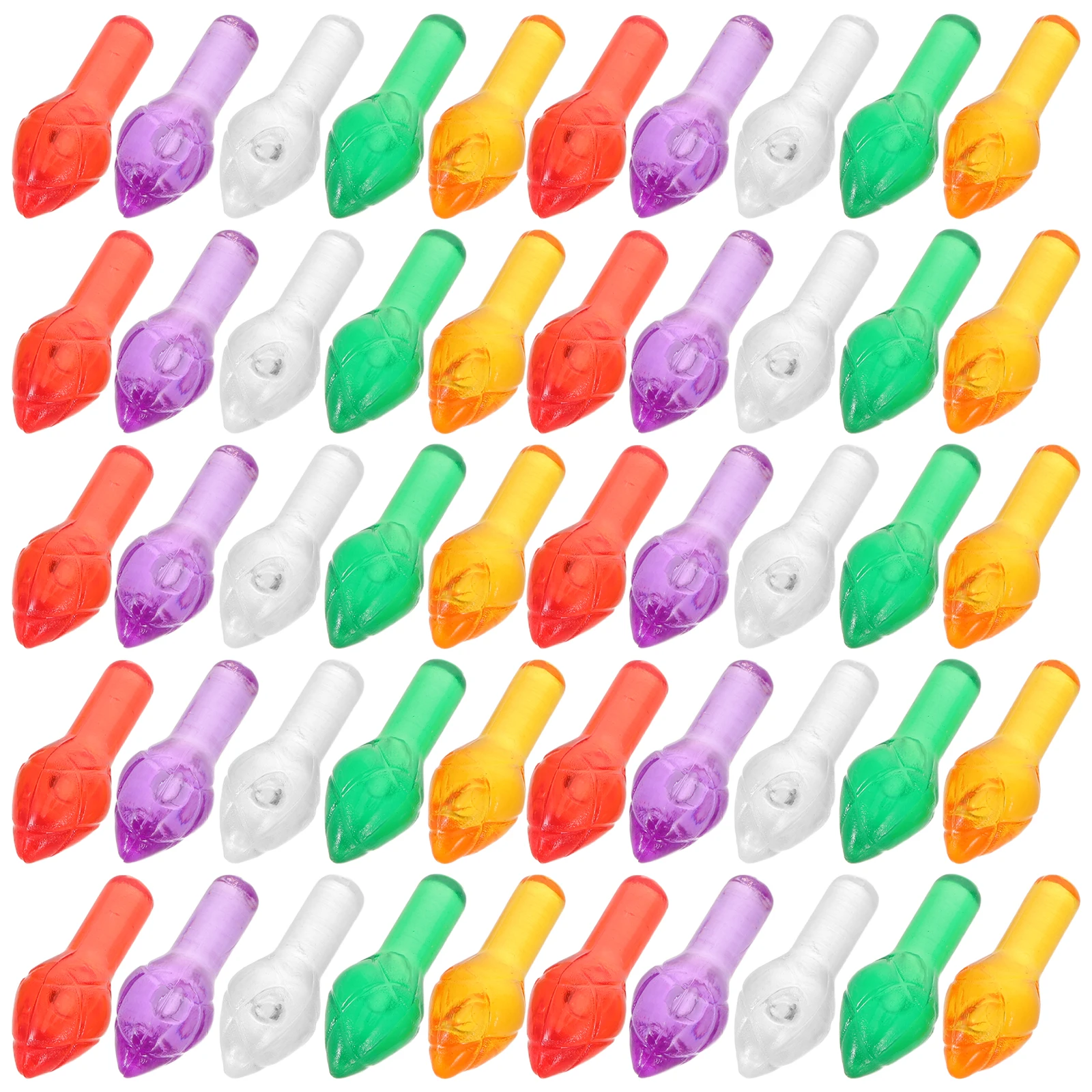 

100Pcs Ceramic Christmas Tree Twist Lights Multi-Color Replacement Bulbs DIY Holiday Decor Plastic Vintage-Style Tree Light