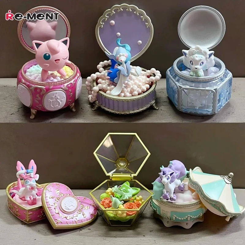 

Re-Ment Pokemon Romantic Collection Figure Primarina Sylveon Sprigatito Jigglypuff Alolan Vulpix Galarian Ponyta Toy Girl Gift