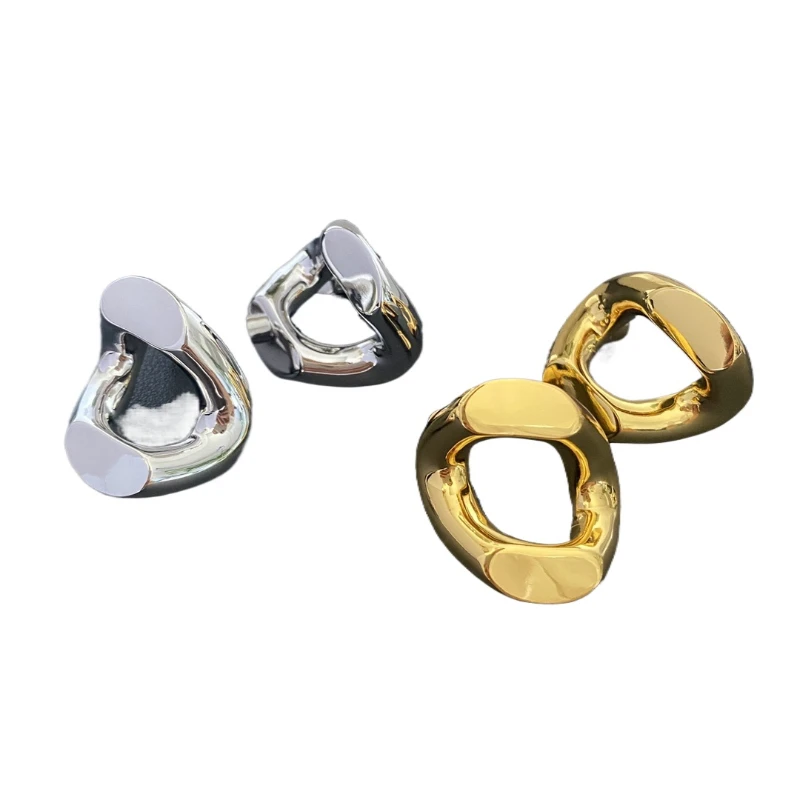 

Fashion Irregular Geometric Gold Silver Big Small Earrings Woman Europe American Party Jewelry Trend
