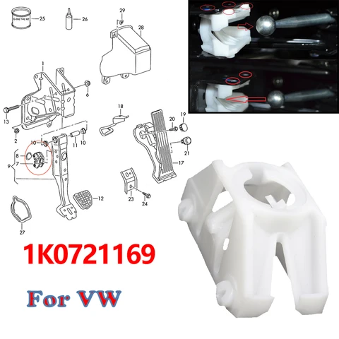 Опорный кронштейн для крепления педали тормоза 1J 0721169 A для VW Bora Golf Passat POLO EOS FOX TOUAREG TOURAN TRANSPORTER T5Auto