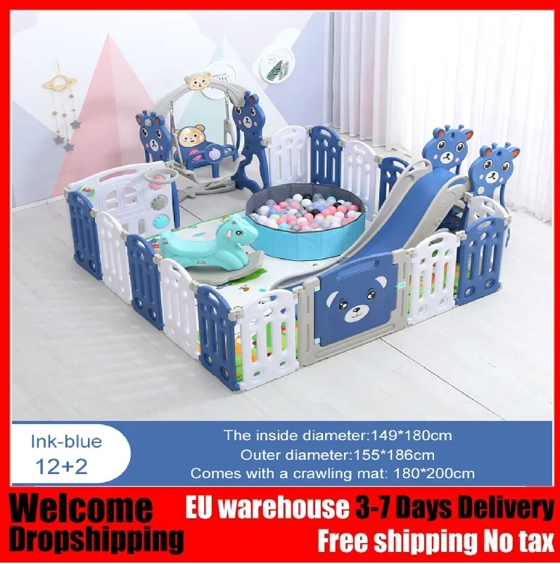 Baby Playpen  Baby Playground Children Plastic Park for Baby Plastic Baby Folding Playground Kids Park