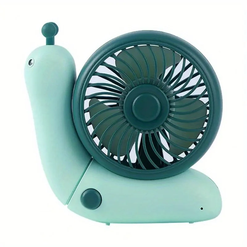 1 ventilateur de bureau portable, silencieux et puissant, pliable, en forme d'escargot._voghion.com