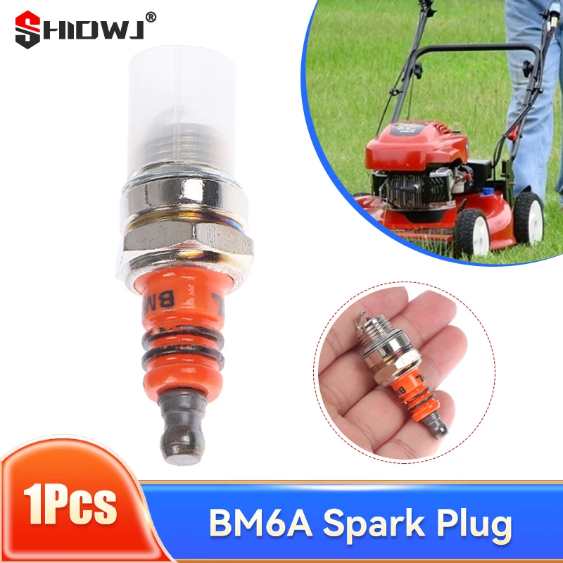 

1 Pcs BM6A Spark Plug Glow Plug Standard Spark Plug BM6A Small Engine Replacemnet For 2-Stroke Chainsaw Lawn Mower Strimmer