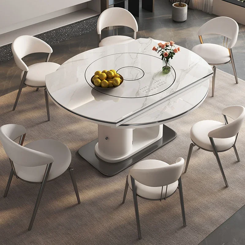 

Combination Dining Chair Set Nordic Designer Round Table Living Room Mobile Conjuntos De Salas De Jantar Kitchen Furniture