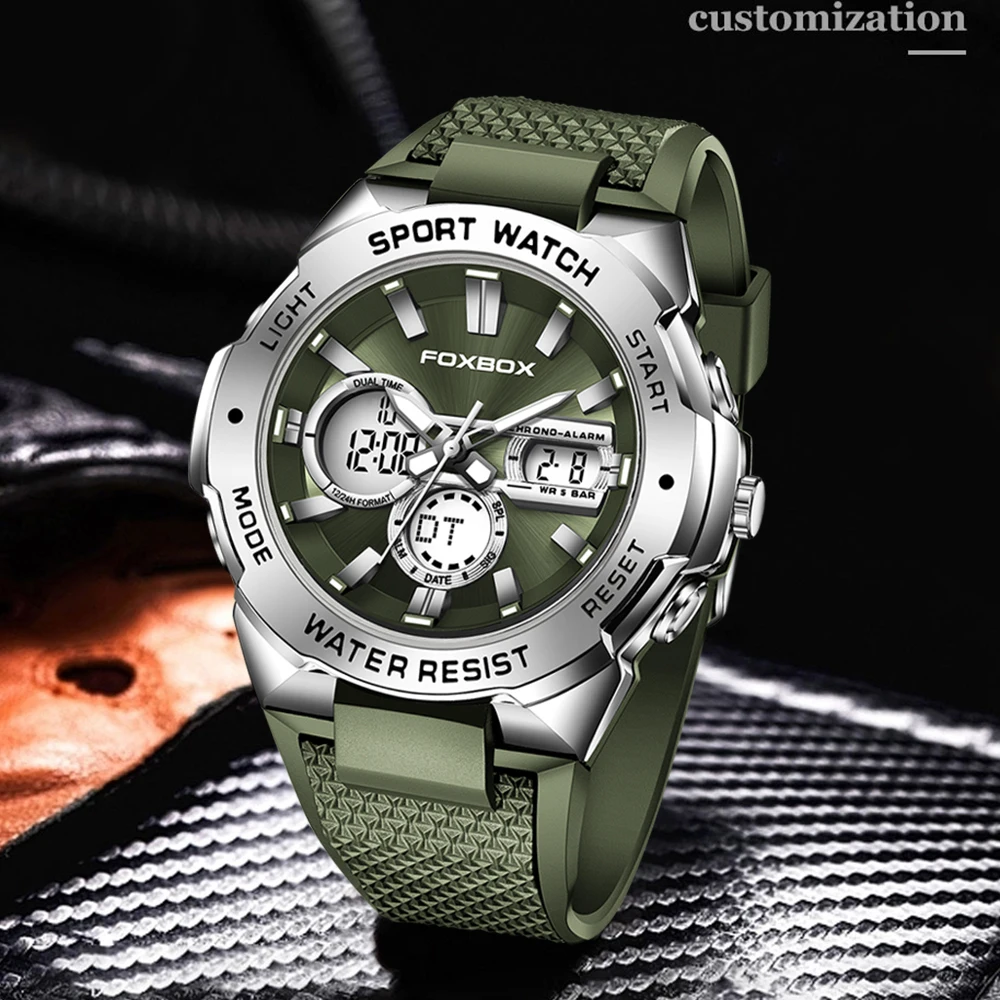 LIGE Digital Men Military Watch Luminous Sports Man Watch 50M Waterproof Wristwatch LED Quartz Male Clock Relogio Masculino 2024