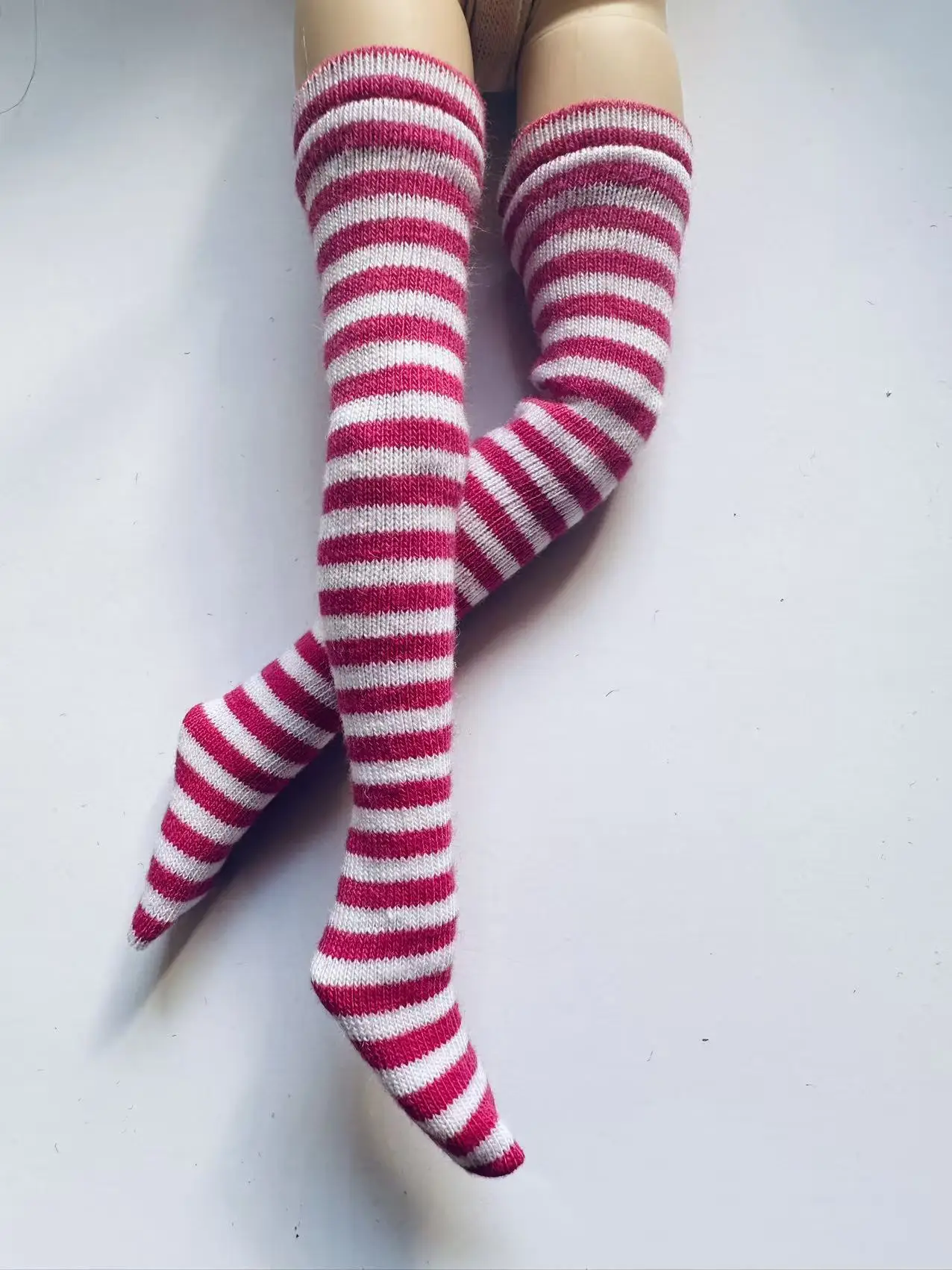 1 par de calcetines Blyth a rayas para muñeca 1/6, calcetines para muñeca 1/6, accesorios de ropa (se adapta a Azone, Kurhn, OB, Momoko, Blyth, muñeca 1/6)