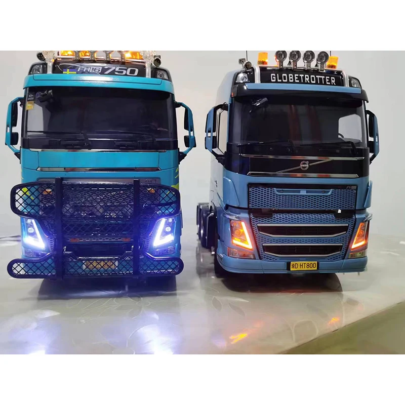 LED Simulation Front Lighting System Flowing Headlights for 1/14 Tamiya RC Dump Truck VOLVO 56360 FH16 750 Car Accessories